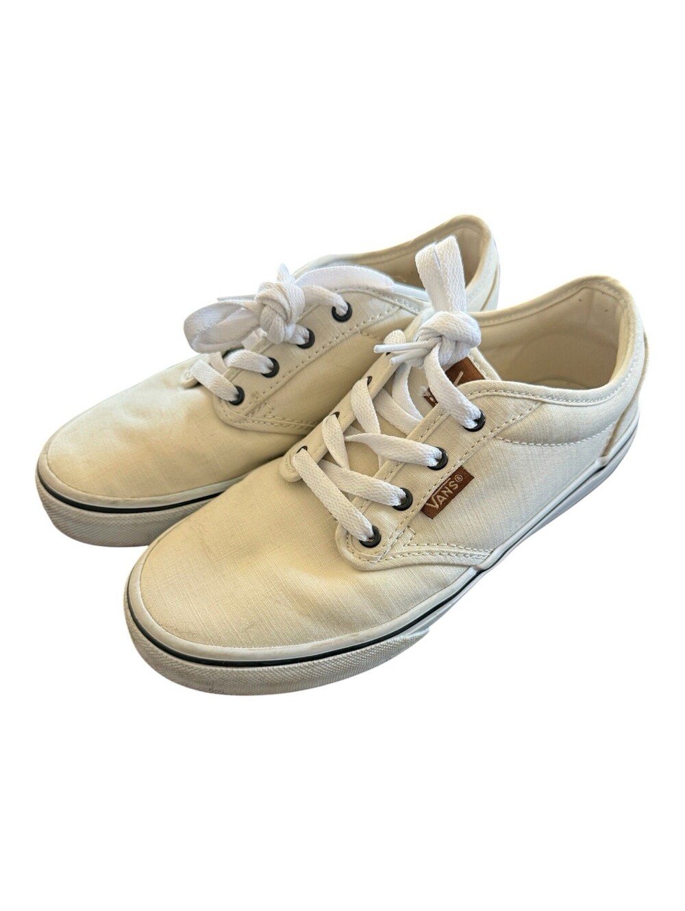 Vans Shoes Atwood Boys' Girls' Woven Turtledove Color Cream Size 3 Youth